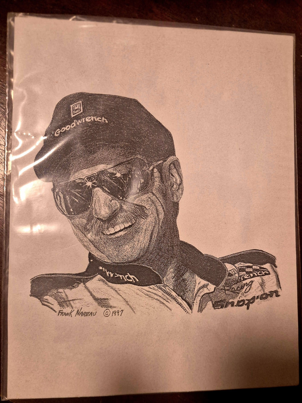 Vintage 1997 Dale Earnhardt Sr. Art Print by Frank Nareau - Sealed